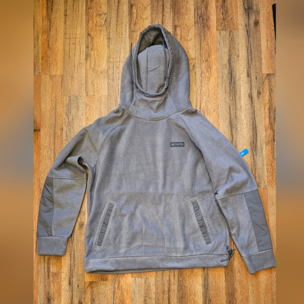 Columbia Mens Hunterdon Active Fit Hooded Fleece Sweatshirt Gray XL NWT